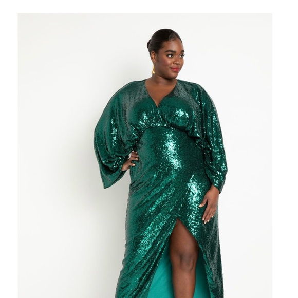 Party dress. Dolman sleeves, split front super FUN!! - Picture 3 of 3